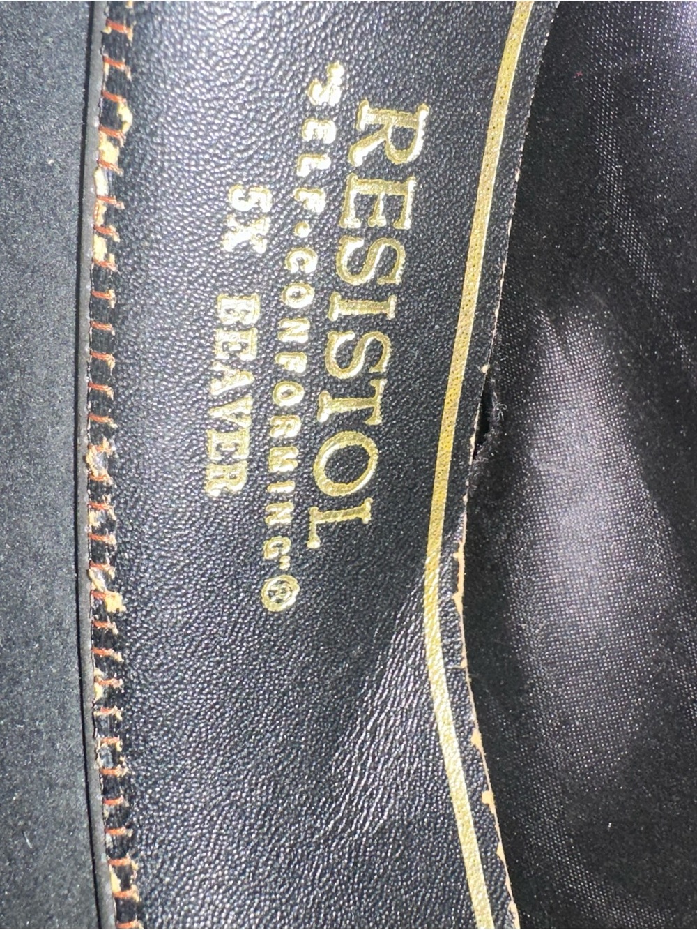Black Wide-Brim Wool Cowboy Hat for Men - Picture 4 of 7